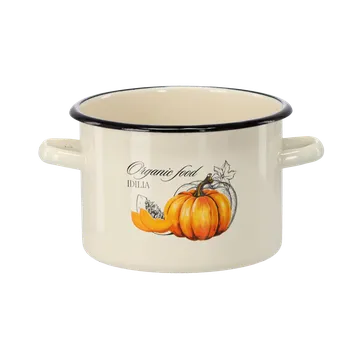 Hrnec Smaltovaný hrnec 3 l 18 cm krémová dýně *6093
