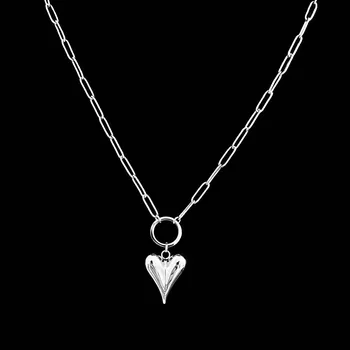 Náhrdelník Moderní náhrdelník Srdce zblížení z chirurgické oceli č. 1939