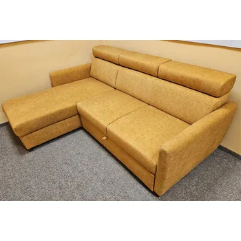 Obývací pokoj Sedací souprava NATALI MINI 172x222 cm, látka Dalia 5115 tmavě žlutá, český výrobek, VÝPRODEJ expo
