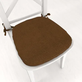 Podsedák Oblý podsedák z imitace broušené kůže Alcantara ALC-017 Hnědá rezavá - 39x37x3 cm