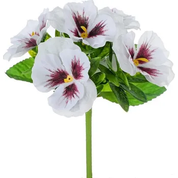 umělá květina Maceška 22 cm,bílé