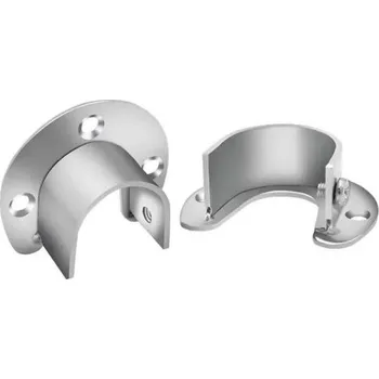 Sada 2 ks Držák šatní tyče 33 x 33 x 20 mm Nerezový přírubový držák kulaté tyče 32 mm Uchycení do skříně