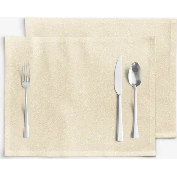 ubrus Vánoční exkluzivní prostírání na stůl - zlaté se třpytkami - sada 2ks 30 x 40 cm