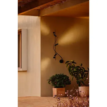 Venkovní osvětlení CLAP lineární nástěnné a stropní svítidlo, černá 3x6W 3000K 38st. - FARO