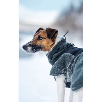 Non-stop Dogwear Mikina Wool dog jacket - dark teal Velikost: 33,