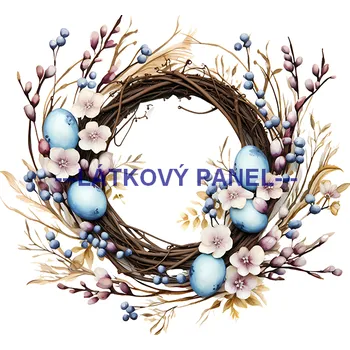 Látkový panel - Věneček jarní - VE-104 Velikost: 35x35cm, Materiál: Kočárkovina
