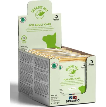 Krmivo pro kočku SPECIFIC F-BIO-W Organic Fish 8x 100 g vaničky