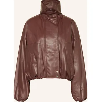 Dámský kabát Utzon Dámská Kožená Bunda Jade, tmavě červená, 38