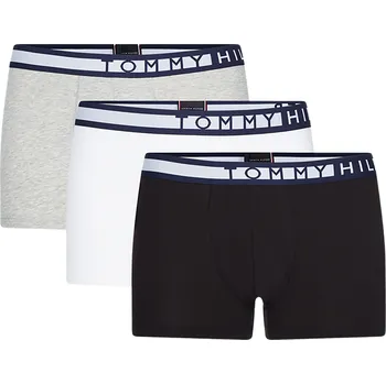 Boxerky TOMMY HILFIGER PÁNSKÉ BOXERKY TRUNK 3 KUSY WHITE/BLACK/GRAY UM0UM01234 0SA Velikost: L