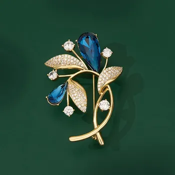 Brož Éternelle Luxusní brož Swarovski Elements Arnalda B7267-XC04619 Modrá