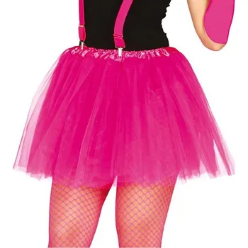 Karnevalový kostým GuircaTylová tutu sukně 40cm - neonově růžová