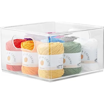 Úložný box 5Five® Transparentní box, víceúčelový, s madly SELENA, 31x31x15