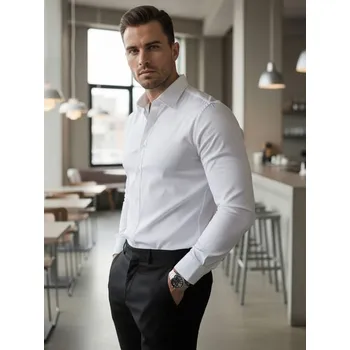 Pánská košile Dstreet Elegantní bílá pánská košile