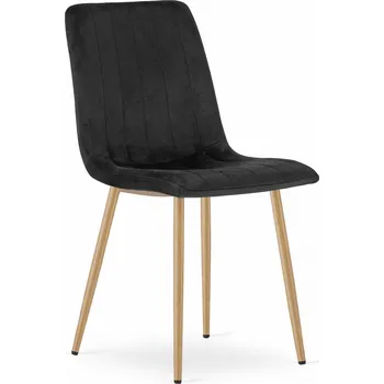 Jídelní židle Židle LAVA - černý samet / nohy barva dřeva x 1