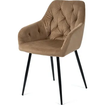 Vikio Jídelní židle čalouněná s područkami béžová HJZ106BE