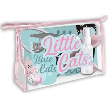 Kosmetická taška EUROSWAN Kosmetická taška vybavená Kočičky Polyester, PVC, 23x15x8 cm