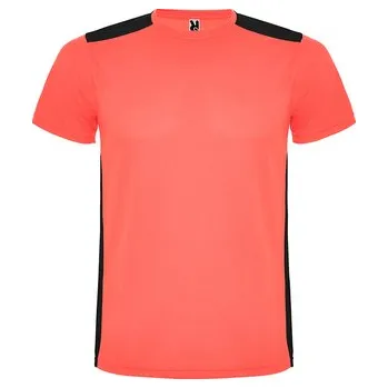 Dámské tričko Dětské sportovní tričko Detroit, svítivě korálová/černá, Velikost 12