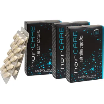 Doplněk stravy FacEvolution Hair Stim Capsules-Tablety: 2 + 1 zdarma AKČNÍ NABÍDKA