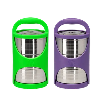 Dóza na potraviny OCELOVÁ LAHEV METHOD, 3 DÍLNÁ, 14,5 X 23 CM*0348