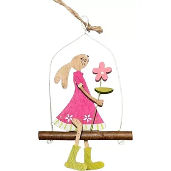 Velikonoční dekorace Zajíček k zavěšení ps3086 (jarní dekorace k zavěšení )