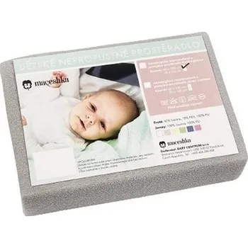 Prostěradlo Maceshka Prostěradlo froté 140x70cm šedá