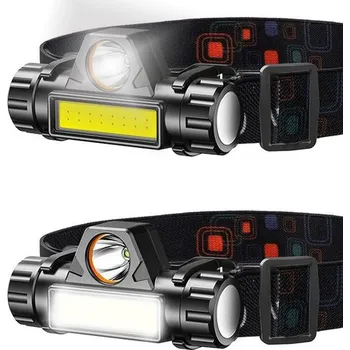 turistický batoh LED čelovka COB LED a CREE LED – 4v1