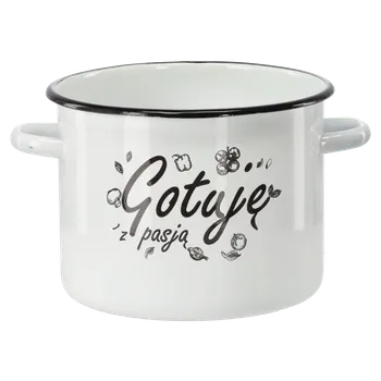 Hrnec Smaltovaný hrnec 5,5 l 22 cm bílý Vařím s vášní *2419