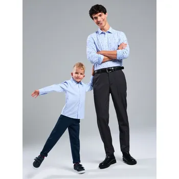 Chlapecké oblečení Sinsay - Bavlněná košile - modrá - 430FC-05X - 430FC-05X-128