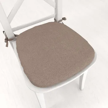 Podsedák Oblý podsedák BKR-502 Světle hnědý režný - 39x37x3 cm