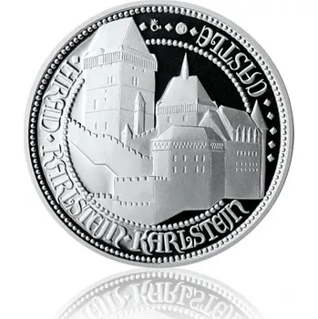 2014 - Stříbrná uncová medaile Doba Karla IV. - Karlštejn