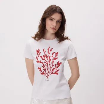 Dámské oblečení Reserved - Tričko s potiskem - bílá - 484HD-00X - 484HD-00X-XL