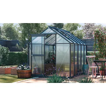 Skleník Cultivo Zahradní skleník z polykarbonátu Slide-In NEW 183x303 cm, černý