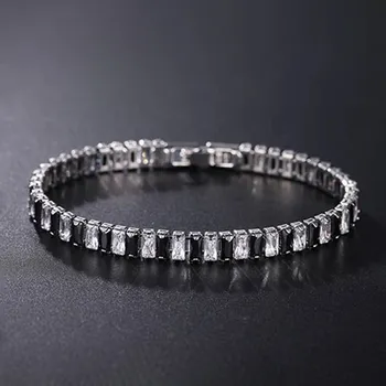 Náramek Sisi Jewelry Náramek se zirkony Rafaela NR2131-H167-M(12)/17 Černobílá 17 cm