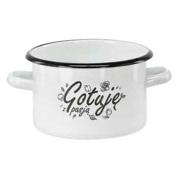 Hrnec Smaltovaný hrnec 2 l 16 cm bílý Vařím s vášní *2358