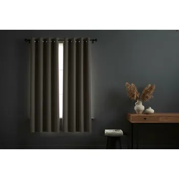 Závěs Zatemňovací krátký závěs s kroužky FLAVIA- BLACKOUT 135x180 cm grafitová (cena za 1 kus) Mybesthome