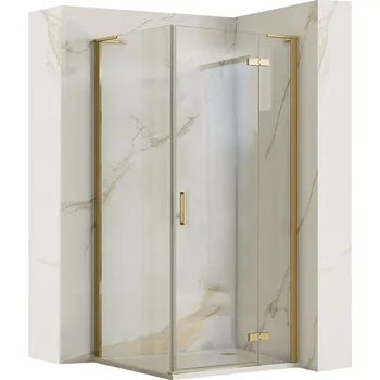 Rea, Sprchová kabina REA Hugo 80x80 Gold Brush, KPL-K8411