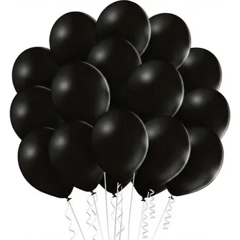 Balónek Latexové balónky černé metalické lesklé 40ks