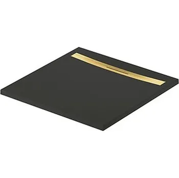 Sprchová vanička CERSANIT 3D Sprchová vanička Cersanit Kontra 90x90 čtvercová, černá ,kryt zlatý, S207-015 S207-015