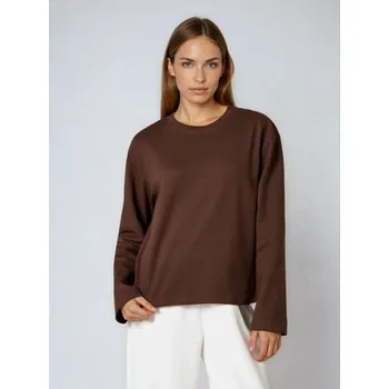 Dámské tričko Sinsay - Bavlněné tričko Basic - hnědá - 547HC-88X - 547HC-88X-XXL