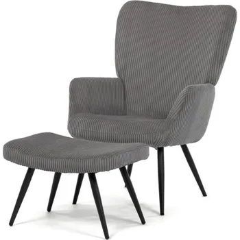 Křeslo Křeslo s taburetem šedá AK-L7285 GREY6