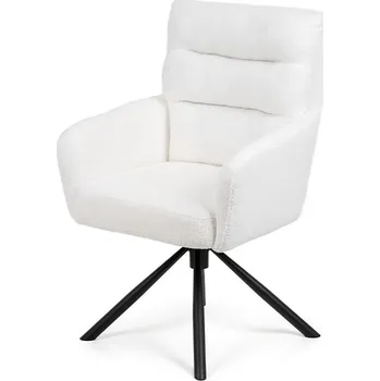 Jídelní židle Vikio Jídelní židle otočná s područkami bílá HJZ102B