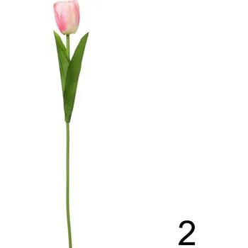 umělá květina Tulipán 1 květ 48 cm, světle růžová