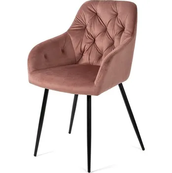 Jídelní židle Vikio Jídelní židle čalouněná s područkami růžová HJZ106R