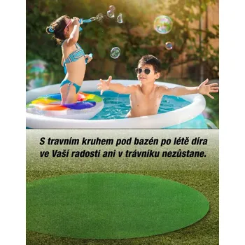 Koberec Umělý travní koberec KRUH 150cm Little Grass