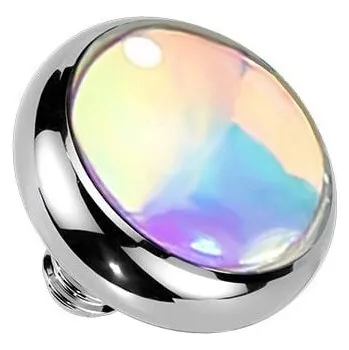 Piercing Šperky4U Microdermal - ozdobná část, duhové barvy - MD054-WH