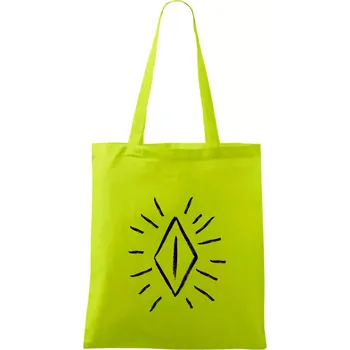 Dámské přirození zarostlé - Taška bavlněná - 42 x 38 cm ( Limetková )