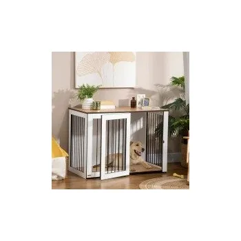 Bouda pro psa AOSOM Prostorná dřevěná bouda pro psa 106 x 60 x 76 cm