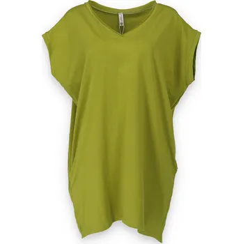 Dámské tričko Tunika basic 24083 Itálie barva: zelená-oliva, velikost: Univerzální-jedna velikost