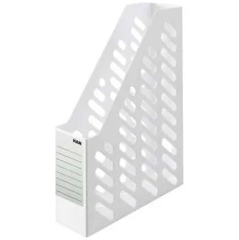 Stojan na časopisy KLASSIK - plastový, bílý