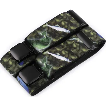 Kšandy Šle rybářské šíře 4 cm délka 120 cm, velké, 4 zelená khaki